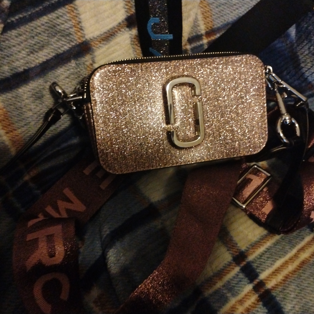 Glittery Crossbody Bag with Strap